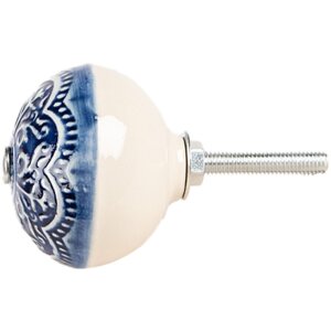 Pomo de puerta Clayre & Eef 66272 Azul Beige Ø...