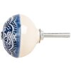 Pomo de puerta Clayre & Eef 66272 Azul Beige Ø 4 x 3 cm Cerámica
