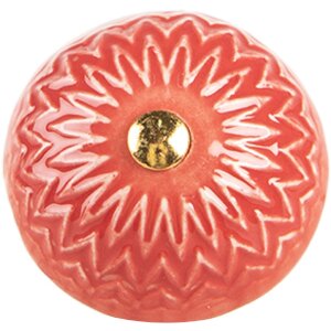 Pomo de puerta Clayre & Eef 66273 rojo-beige Ø...