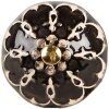 Pomo de puerta Clayre & Eef 66274 Ø 4x3 cm Negro Beige