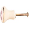 Pomo de puerta Clayre & Eef 66276 Ø 3x3 cm Beige Rosa