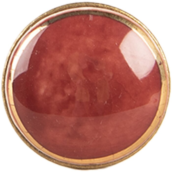 Pomo de puerta Clayre & Eef 66281BU Rojo Dorado Ø 3x3 cm / S3 cm