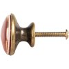 Pomo de puerta Clayre & Eef 66281BU Rojo Dorado Ø 3x3 cm / S3 cm
