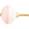 Pomo de puerta Clayre & Eef 66282 Ø 4x3 cm rosa beige