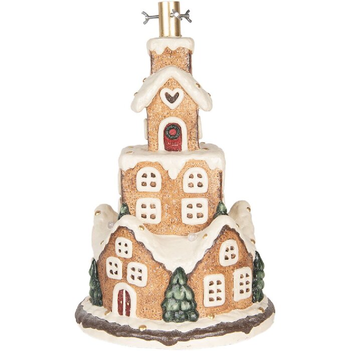 Soporte para árbol de Navidad Clayre & Eef 5MG0093 Ø 35x57 cm Marrón y Blanco