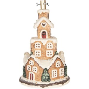 Soporte para árbol de Navidad Clayre & Eef 5MG0093 Ø 35x57 cm Marrón y Blanco