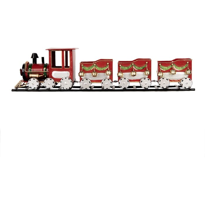 Decoración Tren Clayre & Eef 5Y1299 Rojo 58x12x14 cm