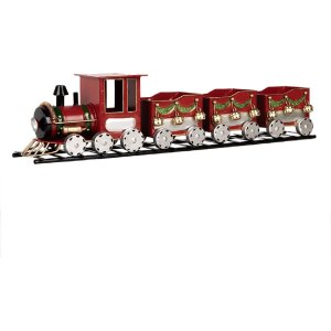 Decoración Tren Clayre & Eef 5Y1299 Rojo 58x12x14 cm
