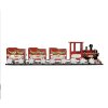 Decoración Tren Clayre & Eef 5Y1299 Rojo 58x12x14 cm