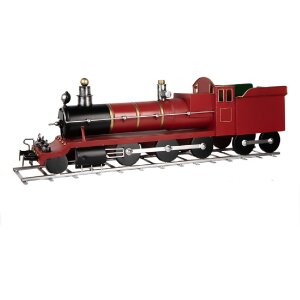 Decoración Tren Clayre & Eef 5Y1304 Rojo 86x18x27 cm