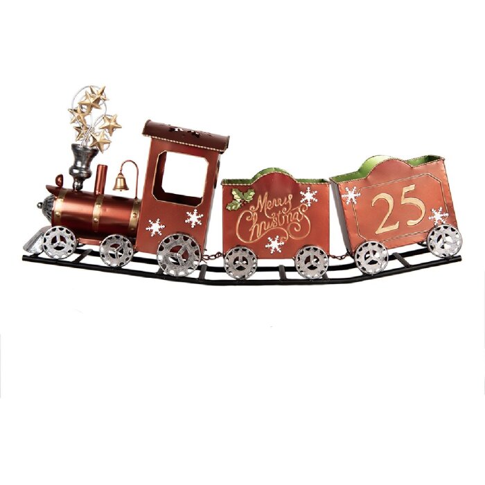 Decoración Tren Clayre & Eef 5Y1308 79x15x37 cm Rojo
