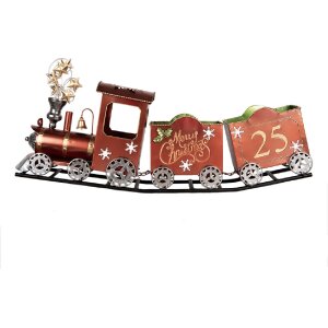 Decoración Tren Clayre & Eef 5Y1308 79x15x37 cm Rojo