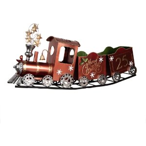 Decoración Tren Clayre & Eef 5Y1308 79x15x37 cm Rojo