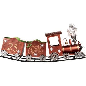 Decoración Tren Clayre & Eef 5Y1308 79x15x37 cm Rojo