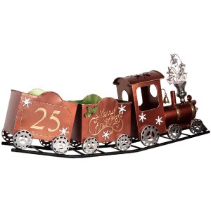 Decoración Tren Clayre & Eef 5Y1308 79x15x37 cm Rojo