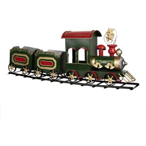 Decoración Tren Clayre & Eef 5Y1309 77x15x31 cm Verde