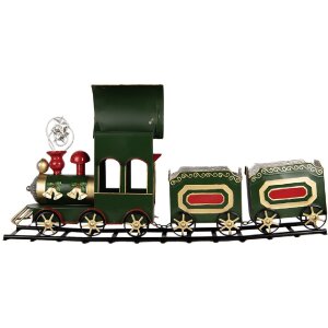 Decoración Tren Clayre & Eef 5Y1309 77x15x31 cm Verde