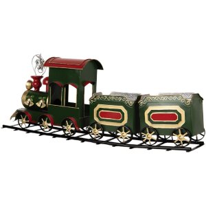 Decoración Tren Clayre & Eef 5Y1309 77x15x31 cm Verde
