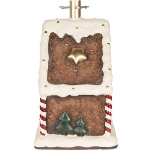 Soporte para árbol de Navidad Clayre & Eef 6MG0143 37x26x47 cm Marrón y Blanco