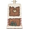Soporte para árbol de Navidad Clayre & Eef 6MG0143 37x26x47 cm Marrón y Blanco