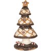 Árbol de Navidad Decorativo Clayre & Eef Ø 22x43 cm Marrón y Beige