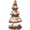 Árbol de Navidad Decorativo Clayre & Eef Ø 22x43 cm Marrón y Beige