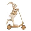 Decoración Conejo Clayre & Eef 6PR5144 13x6x17 cm Blanco Dorado
