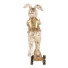 Decoración Conejo Clayre & Eef 6PR5144 13x6x17 cm Blanco Dorado