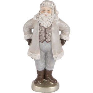 Clayre & Eef 6PR5520 Decoración Papá Noel 8x6x15 cm Gris