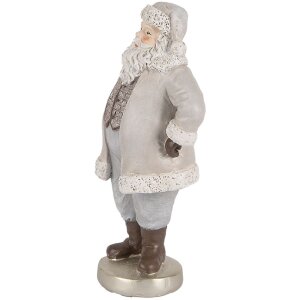 Clayre & Eef 6PR5520 Decoración Papá Noel 8x6x15 cm Gris