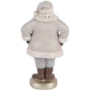 Clayre & Eef 6PR5520 Decoración Papá Noel 8x6x15 cm Gris