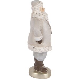Clayre & Eef 6PR5520 Decoración Papá Noel 8x6x15 cm Gris