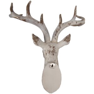 Clayre & Eef 6PR5522 Decoración de Pared Ciervo 33x16x37 cm
