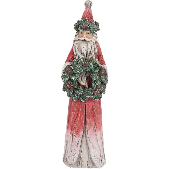 Decoración Papá Noel Clayre & Eef 6PR5527 Rojo y Verde 7x6x24 cm