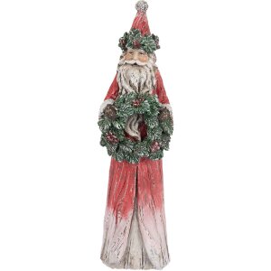 Decoración Papá Noel Clayre & Eef 6PR5527 Rojo y Verde 7x6x24 cm