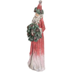 Decoración Papá Noel Clayre & Eef 6PR5527 Rojo y Verde 7x6x24 cm