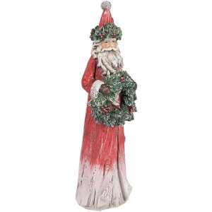 Decoración Papá Noel Clayre & Eef 6PR5527 Rojo y Verde 7x6x24 cm