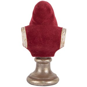 Busto decorativo de Papá Noel Clayre & Eef 6PR5538 10x9x19 cm Rojo y Blanco