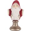 Busto decorativo de Papá Noel Clayre & Eef 6PR5538 10x9x19 cm Rojo y Blanco