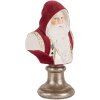 Busto decorativo de Papá Noel Clayre & Eef 6PR5538 10x9x19 cm Rojo y Blanco