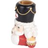 Candelabro Cascanueces Clayre & Eef 6PR5540 8x6x9 cm Rojo y Blanco