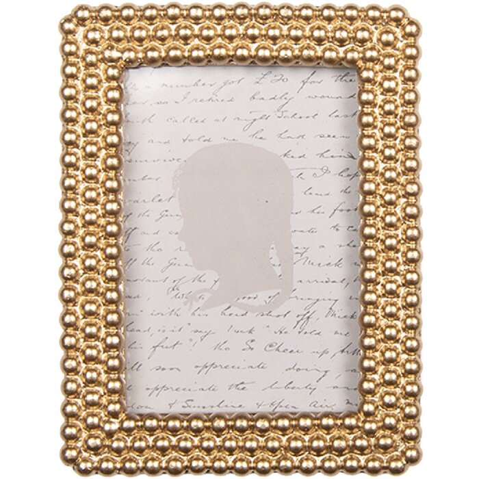 Marco de fotos Clayre & Eef 2F1329 9x2x11 cm / 6x9 cm color dorado