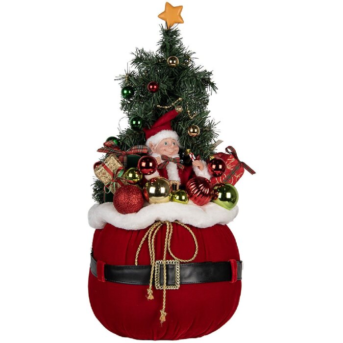 Árbol de Navidad decorativo Clayre & Eef 50829 con LED Ø 30x70 cm