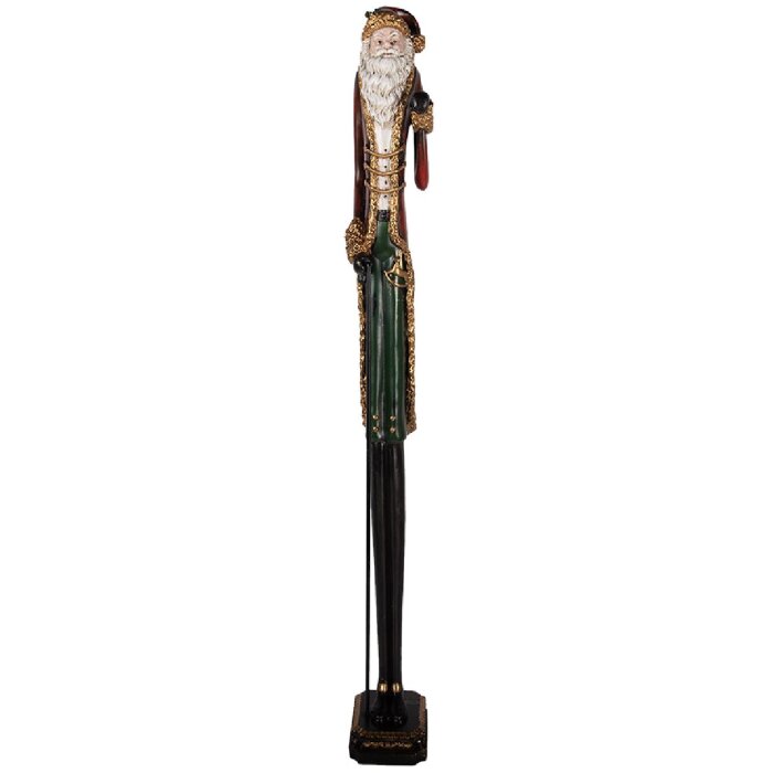 Decoración Papá Noel Clayre & Eef 5PR0167 10x12x80 cm Rojo y Verde