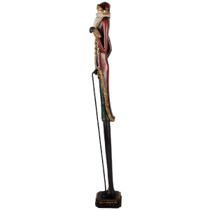 Decoración Papá Noel Clayre & Eef 5PR0168 9x7x60 cm Rojo y Verde