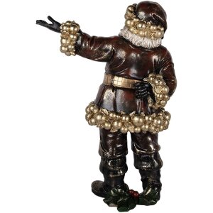 Clayre & Eef 5PR0172 Decoración Papá Noel 58x33x76 cm Rojo Dorado