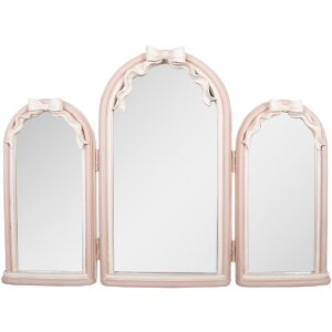 Espejo de pared Clayre & Eef 62S335 48x4x34 cm rosa-blanco