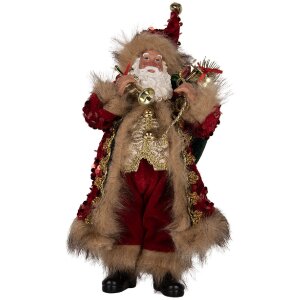 Decoración Papá Noel Clayre & Eef 66322 16x12x31 cm Rojo