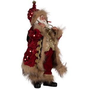 Decoración Papá Noel Clayre & Eef 66322 16x12x31 cm Rojo