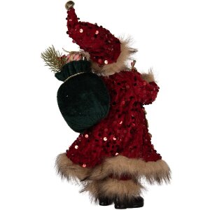 Decoración Papá Noel Clayre & Eef 66322 16x12x31 cm Rojo